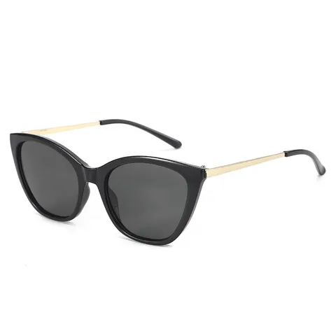 Vintage Oversize Katzenaugen Sonnenbrille Für Damen Großer Rahmen Mode Sonnenbrille Anti-UV PC AC Legierung Retro Brille