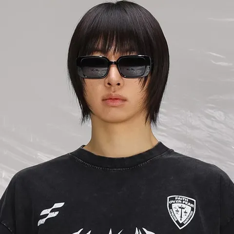 Retro Quadratische Sonnenbrille Für Damen Herren Vintage Rechteckrahmen UV400 Schutz Mode Trendige Brillen