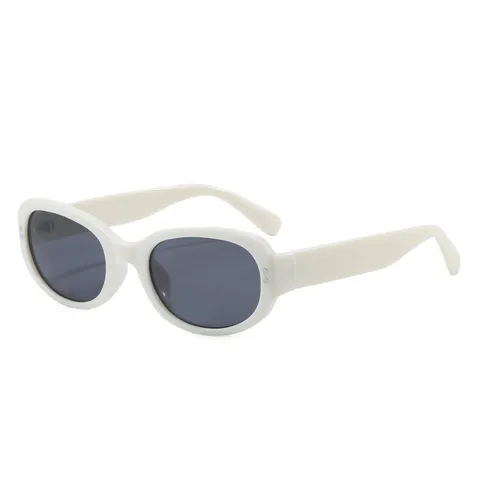 Mode Oval Sonnenbrille Damen Herren Koreanischer Stil Retro UV400 Schutz TR90 Rahmen PC Glas Urlaub Reise Sonnenbrille