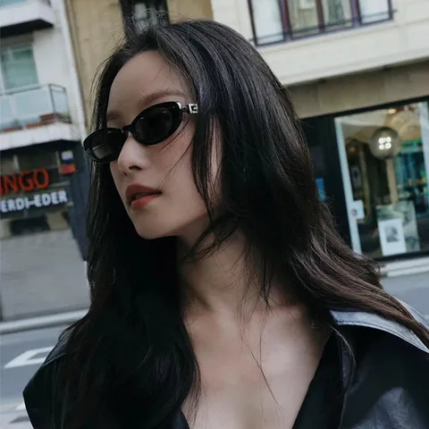 Vintage Katzenauge Sonnenbrille Für Damen Herren Harzrahmen Metall Dekoration Anti-UV Brille Hip Hop Individuelle Sonnenbrille Street Styling Zubehör