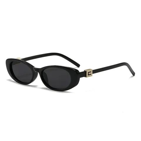 Vintage Katzenauge Sonnenbrille Für Damen Herren Harzrahmen Metall Dekoration Anti-UV Brille Hip Hop Individuelle Sonnenbrille Street Styling Zubehör