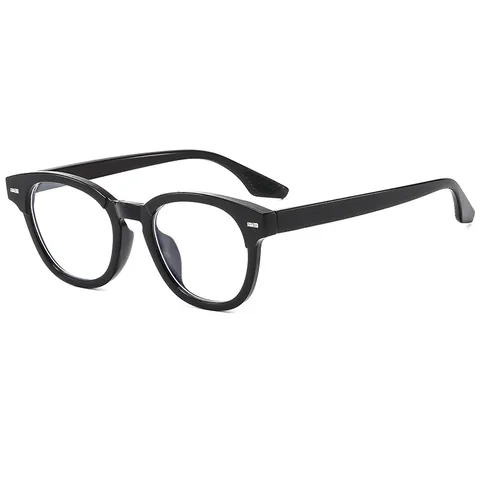 Retro TR90 PC Runder Brillengestell Für Herren Damen Anti Blaulicht Klassisch Leopardenmuster Vollrand Optische Brillen Rahmen