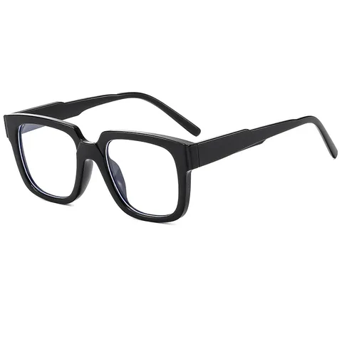 Euro-American Square Frame Blue Light Blocking Eyeglasses Fashion Full Rim Plain Glasses For Unisex Daily Wear