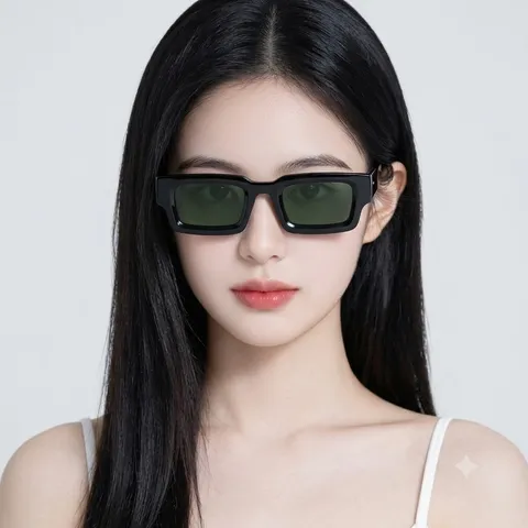 Retro Rectangle Sunglasses PC Frame AC Lens UV400 Protection Fashion Square Eyewear For Men Women Outdoor Travel