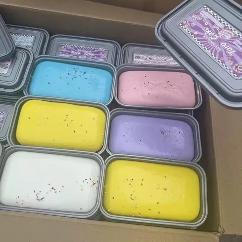 Simulation Boxed Cake Bread Squishy Toy Slow Rising Super Soft Stress Relief Sensory Toy Dessert Model For Kids Adults