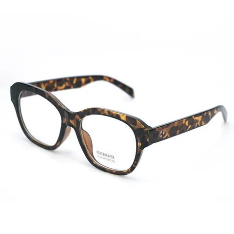 Vintage Square Anti-Blue Light Glasses Frame Retro Rivet Decorative Polycarbonate AC Lens Optical Eyewear For Round Face Women