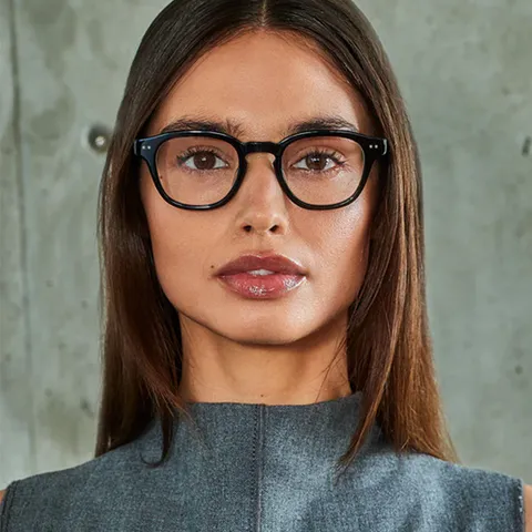 Montura de Gafas Anti-Luz Azul Cuadrada Redonda Para Mujeres Hombres Retro PC Plástico Montura Gafas Nerd Para Lentes Graduadas Accesorios Moda