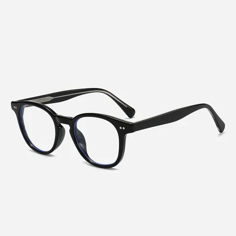 Montura de Gafas Anti-Luz Azul Cuadrada Redonda Para Mujeres Hombres Retro PC Plástico Montura Gafas Nerd Para Lentes Graduadas Accesorios Moda