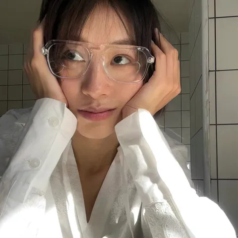 Korean Style Transparent Square Big Frame Glasses For Women Men Anti Blue Light Optical Glasses PC Frame AC Lens Eyewear