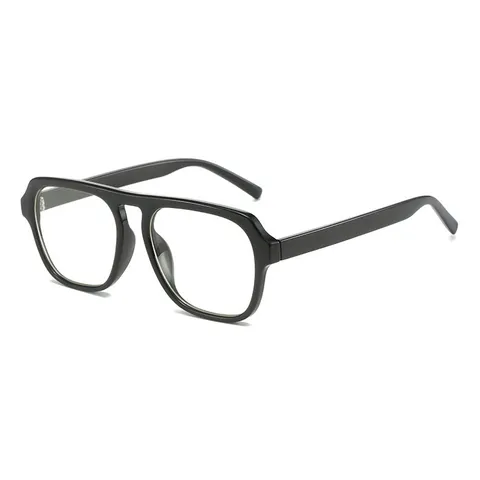 Korean Style Transparent Square Big Frame Glasses For Women Men Anti Blue Light Optical Glasses PC Frame AC Lens Eyewear
