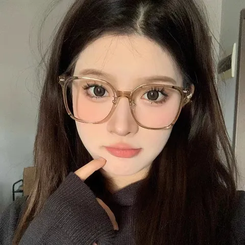 Fashion Anti-Blue Light Square Frame Eyeglasses PC AC Material Full Frame Plain Glass Eyeglasses Face Slimming For Large Face Women Men Daily Commute