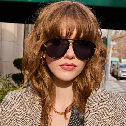 Mode Retro Großer Rahmen Aviator Sonnenbrille Für Herren Damen UV400 Schutz Farbverlauf Vintage Quadrat Pilot Sonnenbrille