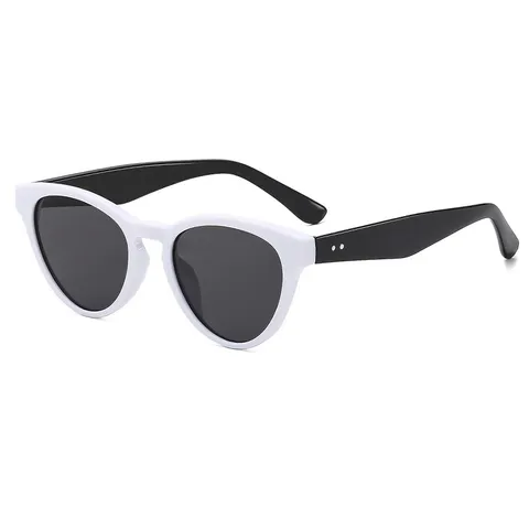 Gafas de Sol de Ojo de Gato Vintage para Mujer Moda Coreana Montura PC Protección UV400 Parasole Lujo Montura Pequeña Diseñador