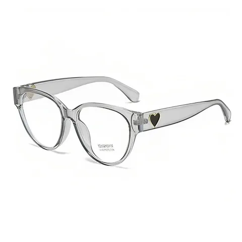 Retro Cat Eye Heart Glasses Frame For Women Anti-Blue Light Oversized Square Round Face Slimming Optical Eyeglasses Frame