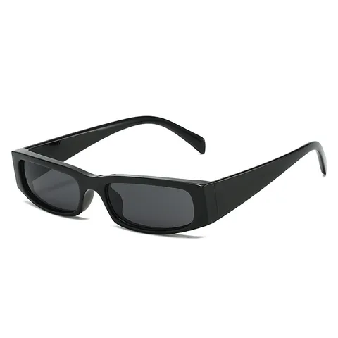 Gafas de Sol Cuadradas Pequeñas de PC Resina Mujer Retro Hip Hop Protección UV400 Trendy Ins Estilo Playa Gafas