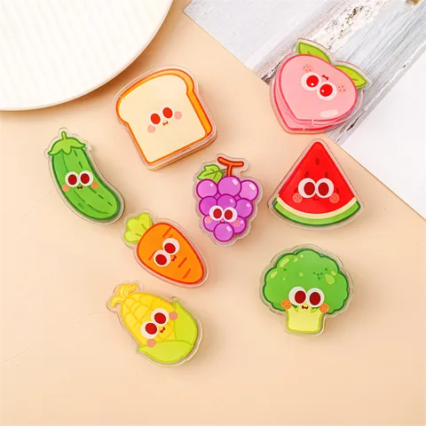 Niedliche Cartoon Obst Pilz Acryl Verschluss Clips Dekorative Schreibwaren Notizhalter Mini Snack Beutel Versiegelung Clips Für Studenten Büro Schule