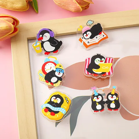 Niedliche Cartoon Pinguin Acryl Brosche Kawaii Tier Abzeichen Für Kinder Rucksack Kleidung Dekoration Zubehör Geschenk