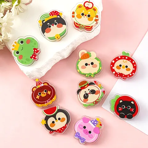 Süßer Cartoon Acryl Epoxidharz Memo Clip Doppelseitig Tier Foto Dokumenten Organizer Halter Papier Clip Büro Schreibwaren Kreatives Kleines Geschenk