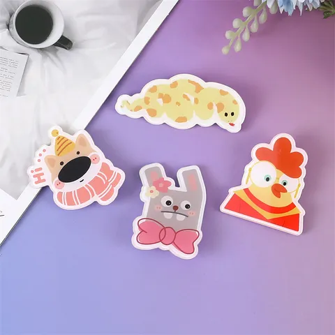 Forest Animal Acrylic Brooch Cute Cartoon Badge Kids Party DIY Lapel Pin Refrigerator Magnet Accessories