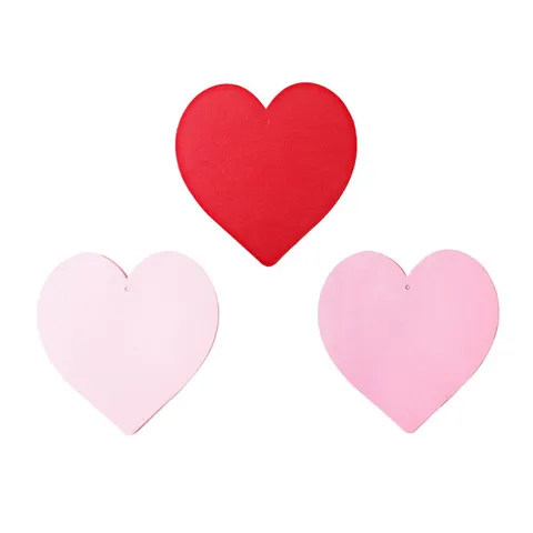 Cartes en Papier Romantiques en Forme de Cœur Notes Autocollantes Couleur Unie Pour Décoration de Saint Valentin Mariage Fête d'Anniversaire