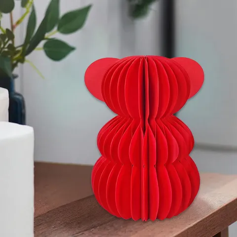 Bear Honeycomb Centerpiece 3D Paper Table Decoration For Birthday Party Wedding Baby Shower Home Desk Decor