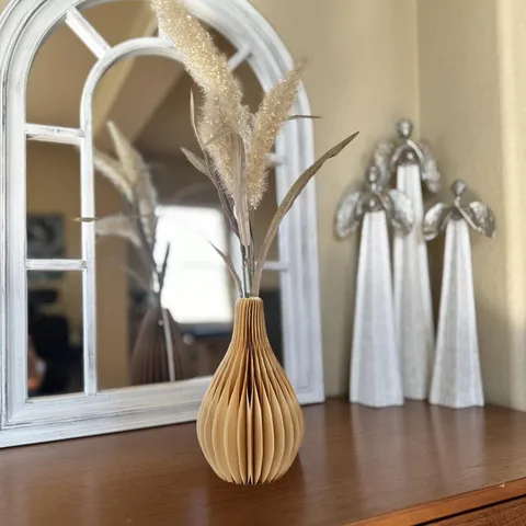 Moderne Minimalistische Papier Waben Vase Kreative Kunst Faltbare Blumenvase Einfarbig Desktop Dekorative Ornament Für Hochzeit Geburtstag Weihnachten Home Tisch Deko