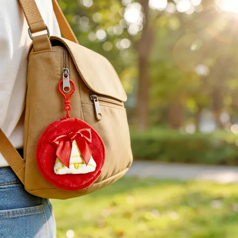 Christmas Plush Coin Purse Cartoon Santa Claus Reindeer Pendant Bag Keychain Backpack Hanging Decoration Kids Gift
