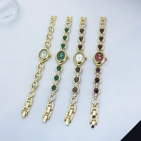 Elegant Alloy Bracelet Chain Quartz Watch With Artificial Pearl For Women Casual Luxury Oval Dial Mineral Glass Wristwatch Gift