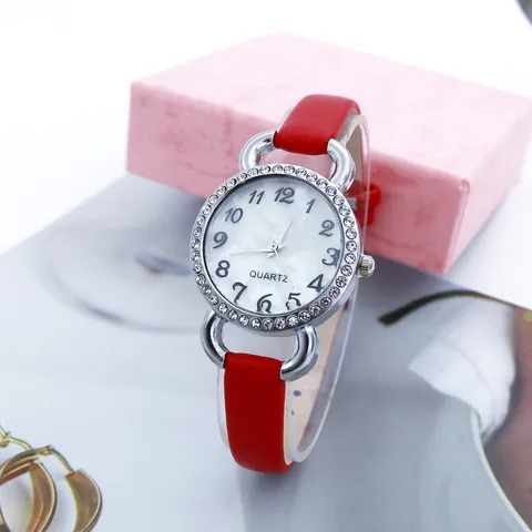 Luxus Strass Damen Quarzuhr Mode Kleines Zifferblatt Mit Arabischen Ziffern PU Lederarmband Elegante Lässige Damen Armbanduhr Geschenk