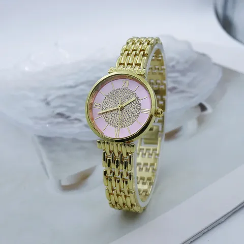 Reloj de Pulsera de Cuarzo de Lujo de Aleación con Strass para Mujer Esfera de Cielo Estrellado Elegante Casual Números Romanos Reloj Analógico para Damas Regalo