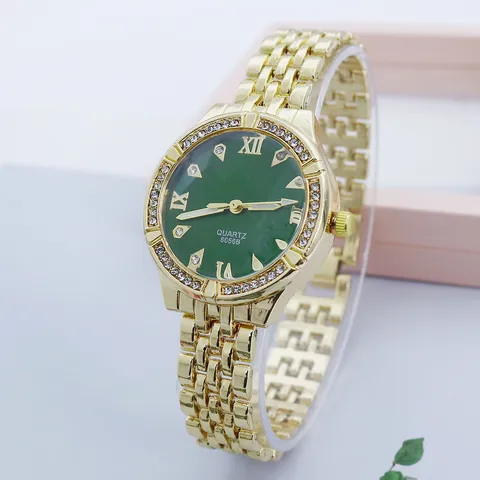 Mode Damen Quarzuhr Mit Strass Eingelegtem Legierungsarmband Analoge Armbanduhr Damen Elegante Römische Ziffern Lässige Kleideruhr