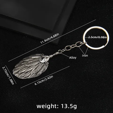 Vintage Chinese Style Yin Yang Bagua Fan Keychain Metal Alloy Key Ring Car Bag Pendant Fashion Jewelry Accessories