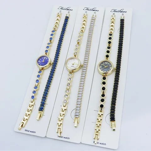 Mode Damen Quarzuhr Armband Set Elegant Legierung Strass Armbanduhr Rundes Zifferblatt Kleine Armreif Uhr Für Frauen Geschenk