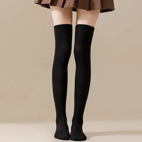 Dames Over de Knie Lange Kousen Halloween Kerstmis Cosplay Feest Gestreepte Effen Dij Hoge Sokken Mode Kleding
