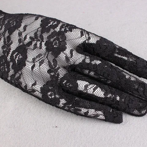 Damen Elegante Spitze Sonnenschutz Handschuhe Vintage Elastische Netz Atmungsaktiv UV Beständig Fahren Radfahren Dünne Sommer