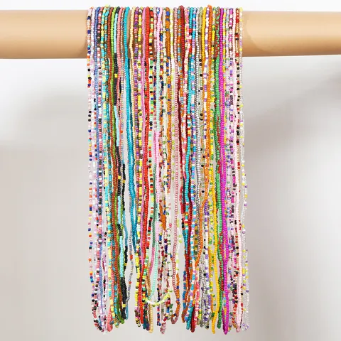 Bohemian Colorful Beaded Waist Chain For Women Beach Vacation Multi-layer Body Jewelry Belly Chain Accessory Gift