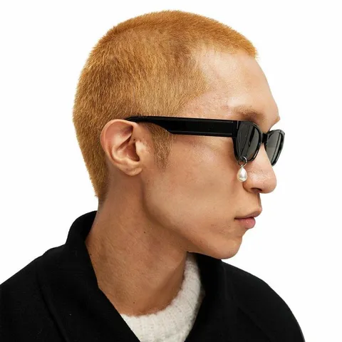 Cat Eye Sonnenbrille Mit Wassertropfen Künstliche Perle Ohrring Anhänger Für Damen Herren Persönlichkeit Retro Trendige Brille