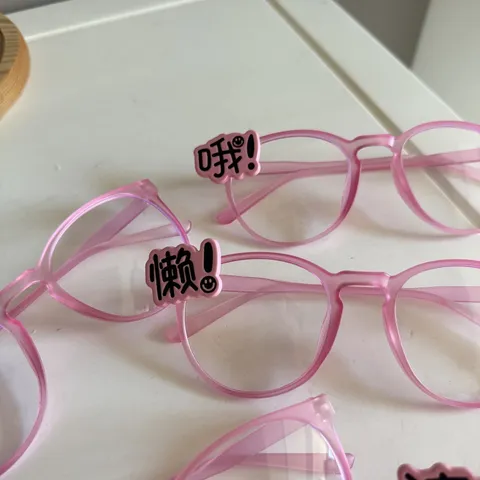 Y2K Transparente Rosa Rahmen Dekorative Brille Mit Lustigem Buchstaben Anhänger Süße Ästhetische Plano Brille Für Frauen