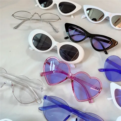 Retro Punk Cat Eye Sonnenbrille Für Damen Und Herren Vintage Trendige Sonnenbrille Mode Brille Party Outdoor