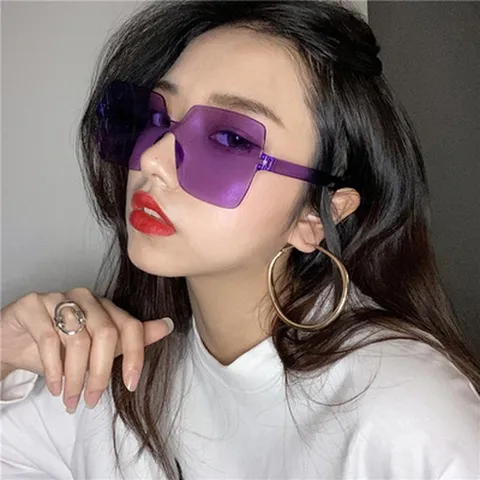 Oversized Quadratische Sonnenbrille Für Damen Herren Mode Vintage Harajuku Bunte Sonnenbrille Trendige Streetstyle Brille