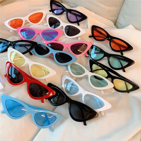 Retro Katzenauge Sonnenbrille Für Damen Herren Mode Dreieck Vintage Sonnenbrillen Trendy Outdoor Party Brillen