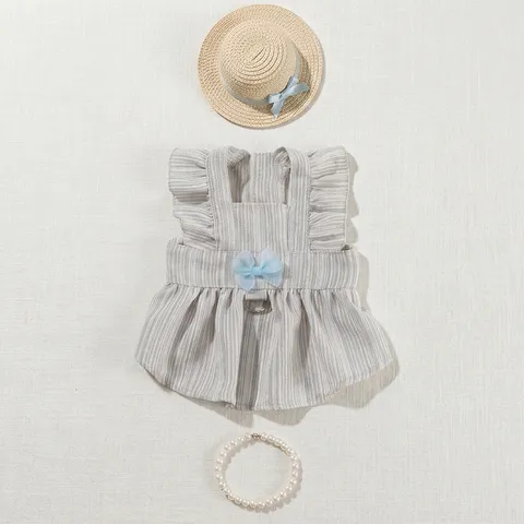 Zomer Huisdier Prinses Jurk Leuke Gestreept Strik Puppy Hond Kat Jurk Zoete Kleding Huisdier Kleding Voor Kleine Honden