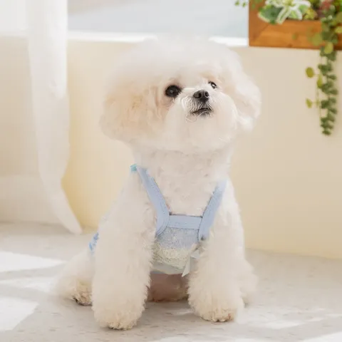 Atmungsaktives Mesh Haustier Hundekleid Sommer Blumenmuster Welpen Bekleidung Ärmellose Weste Mit Zugring Für Kleine Katzen