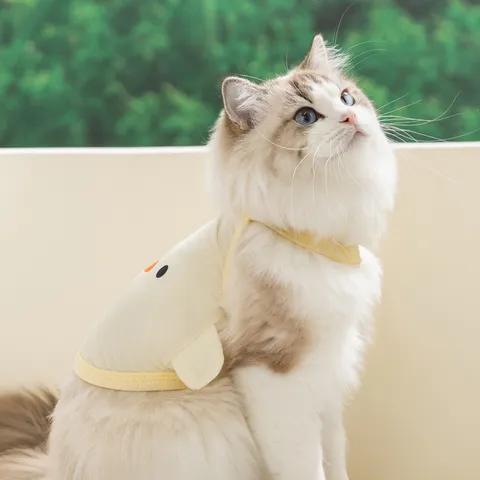 Chaleco de Malla Lindo para Mascota Ropa Transpirable de Cachorro y Gato con Tirantes Verano Perro Pequeño Estampado de Dibujos Animados