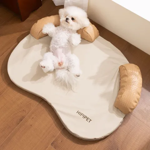 Comfortable Pet Bed Soft Warm Dog Sofa Cat Mat With Woven Pillow Breathable Small Dogs Sleeping House Pet Supplies