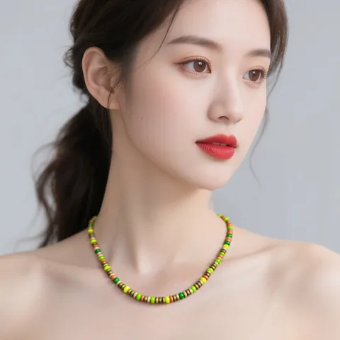 Collier Ras du Cou Bohème Rétro en Pierre Naturelle et Coquillages Perlés pour Femmes Bijoux de Chaîne de Clavicule avec Pendentif en Coquillage