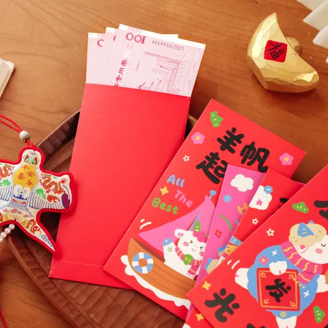 2027 Chinese New Year Red Envelopes Year Of The Sheep Thickened Lucky Money Envelopes Spring Festival Paper Red Packets For Celebration