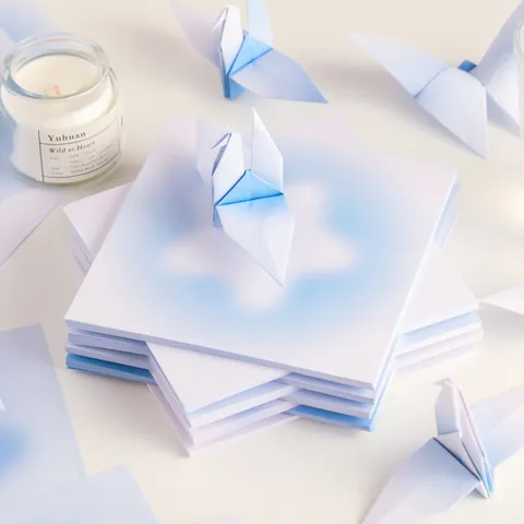 Kinder Buntes Quadratisches Origami Papier Für Kranich DIY Handgemachtes Bastelpapier Sternenhimmel Farbverlauf Muster Kunst Faltpapier Für Schule Kindergarten