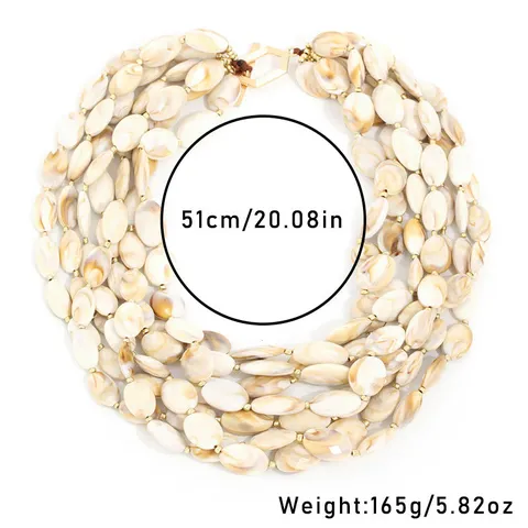 Multi-layer Acrylic Geometric Round Disk Necklace For Women Bohemian Chic Style Marble Pattern Layered Choker Fashion Jewelry