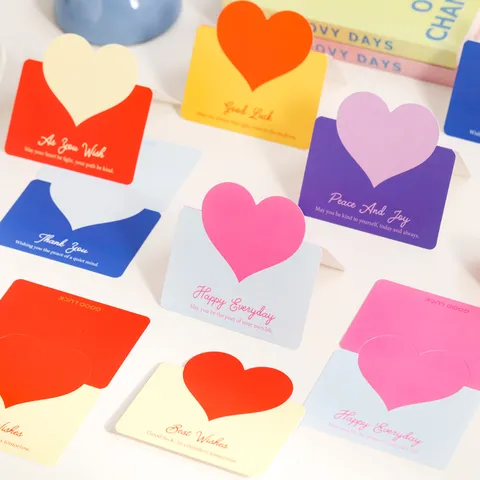 Kreative 3D Herz Grußkarten Handgemachte Leere Segen Nachricht Notizen Umschläge Für Valentinstag Erntedankfest Geburtstag Party Geschenkkarte